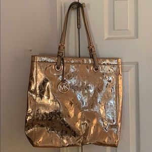 Micheal Kors Rose Gold Tote Bag